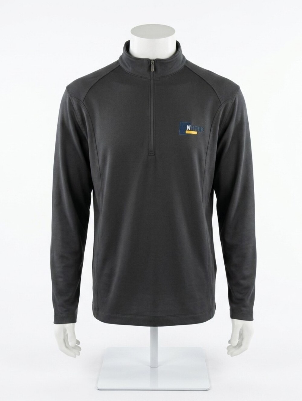 Vintage Nike Golf Black Gorpcore Quarter Zip Pullover Corp Logo Sz M Cyber Y2K